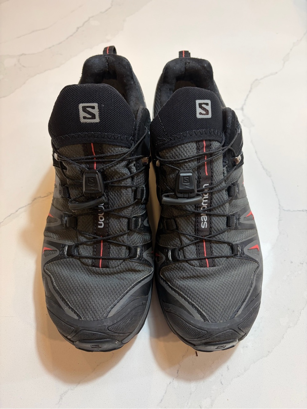 Salomon Black with Red Accents Gore-Tex Trail Runners